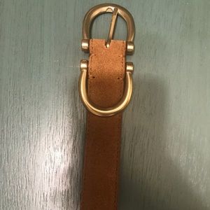Suede belt